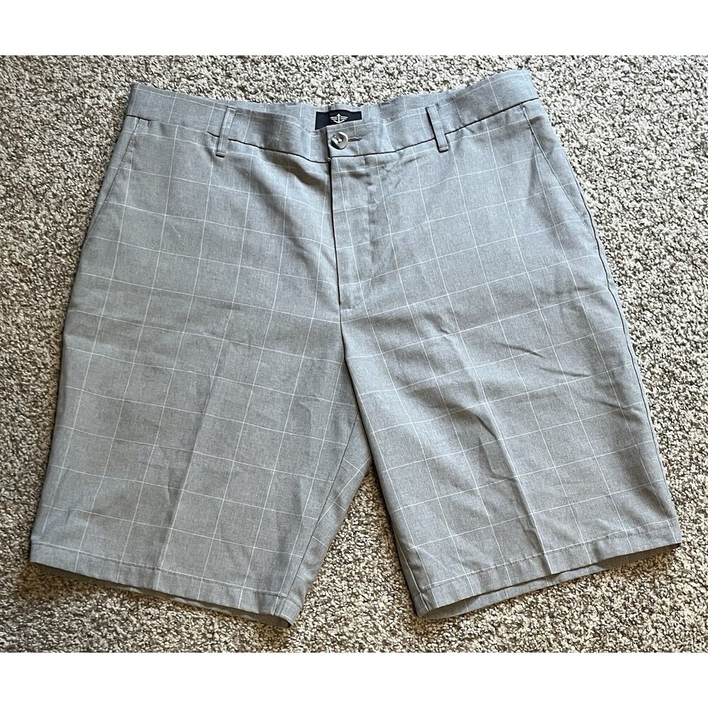 Men's Dockers Gray Flat Front Shorts, Size 36